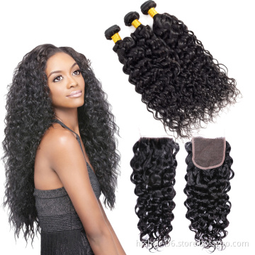 Wholesale Hair Vendors 100% Virgin Hair Bundles Free Sample Brazilian Virgin Human Hair Bundles With Lace Closure